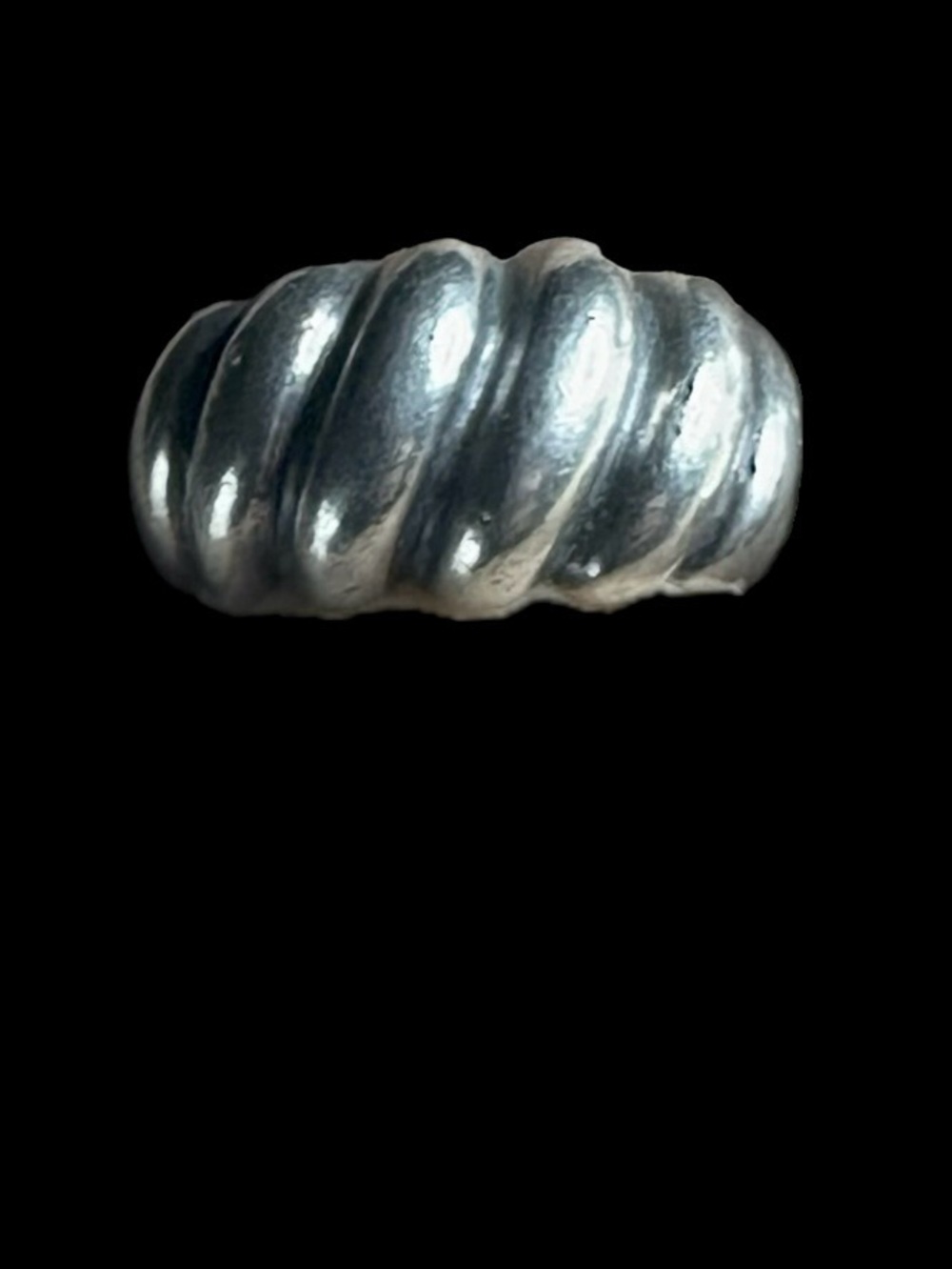 James Avery Ribbed Dome Silver Ring